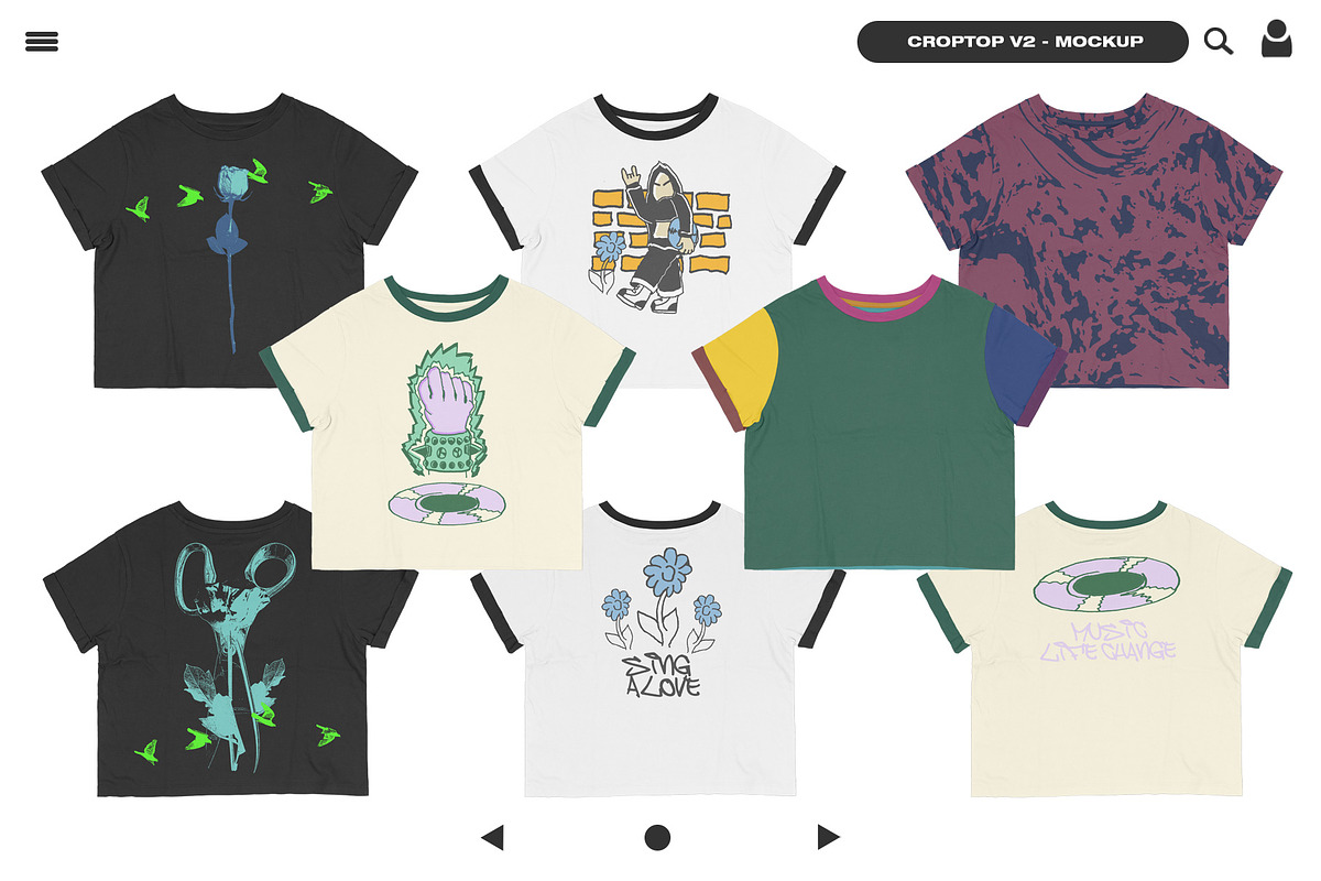 Croptop V2 - Mockup, a Shirt Mockup by DaldSgh (Photo 2 of 10)