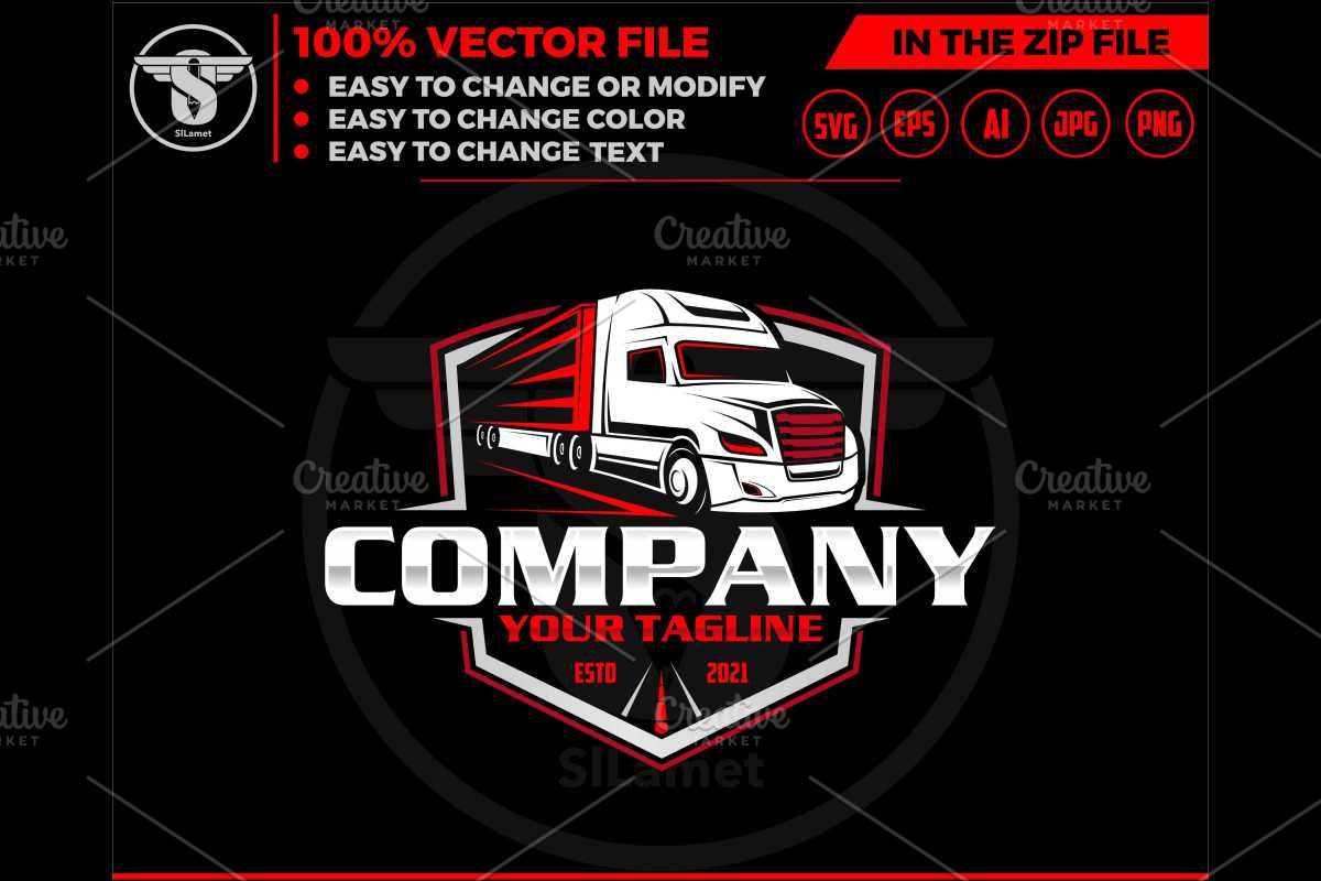 trucking logo, a Branding & Logo Template by slLametDesigns