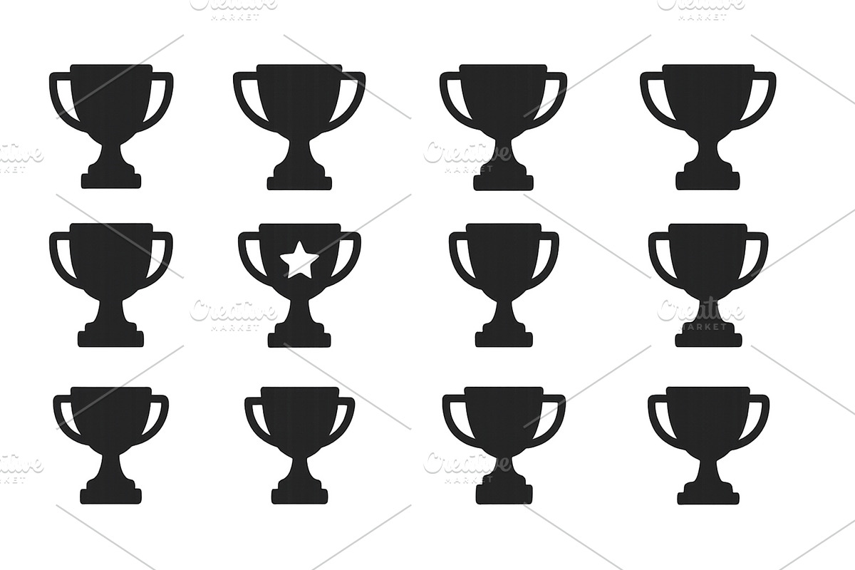 Trophies displayed in a grid format, an Object Illustration by ZinetroN