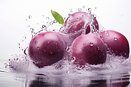 Fresh plums fruits juice and healthy, a Food & Drink Photo by Pixeness
