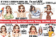 Sarsactic Funny Girl Can't Adult Tod, an Illustration by DreamArtGraphic (Thumbnail 1 of 4)