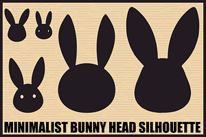 Cute Bunny Head Silhouette Set, an Illustration by BIPLOB EXPERT