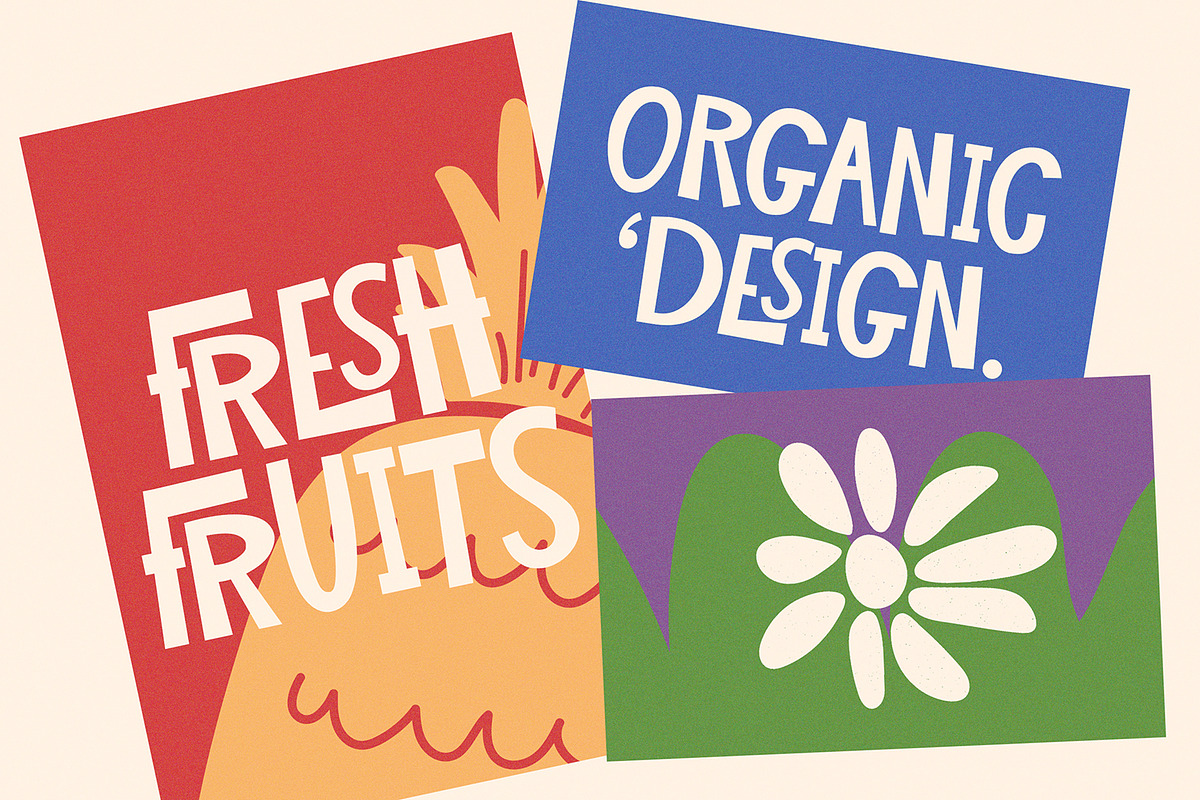 Natural Imperfect Whimsical Display, a Sans Serif Font by Typetemp Studio (Photo 6 of 14)