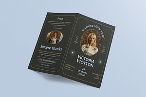 Simple Funeral Program, a Brochure Template by graphicook