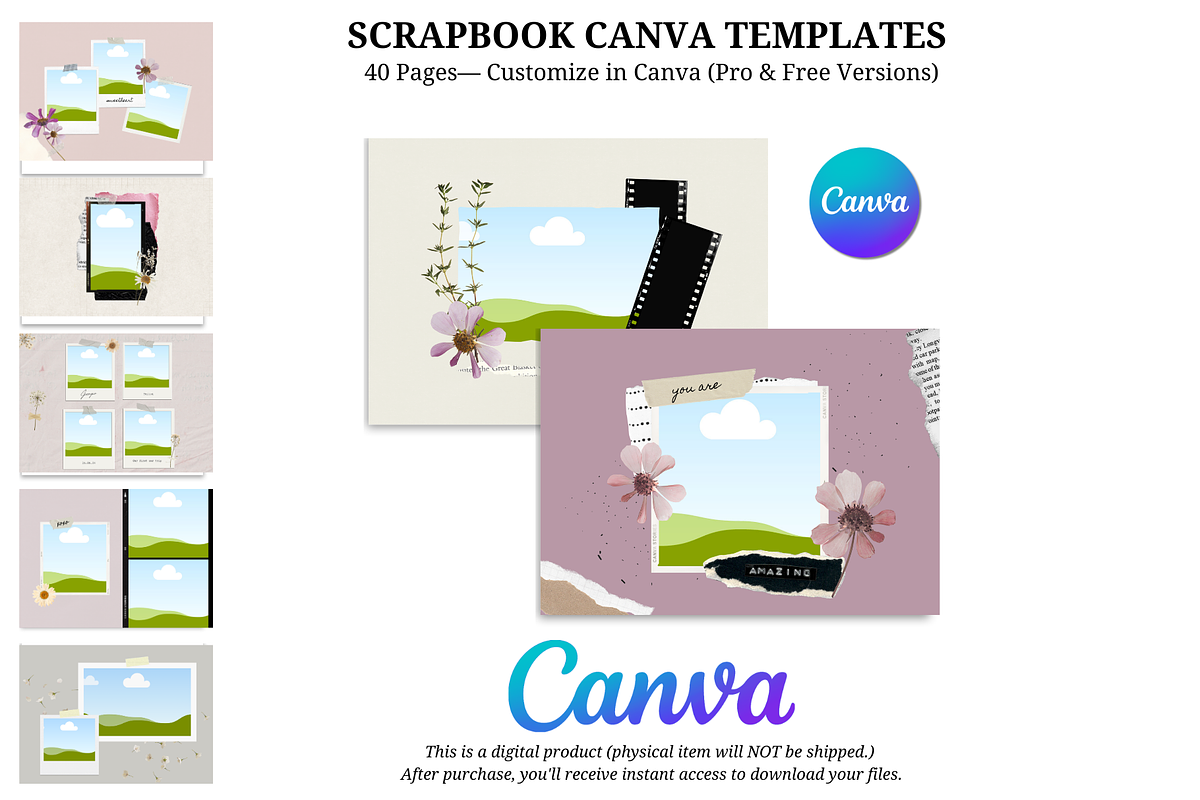 Scrapbook Canva Template, a Social Media Template by Wicked Creative (Photo 1 of 21)