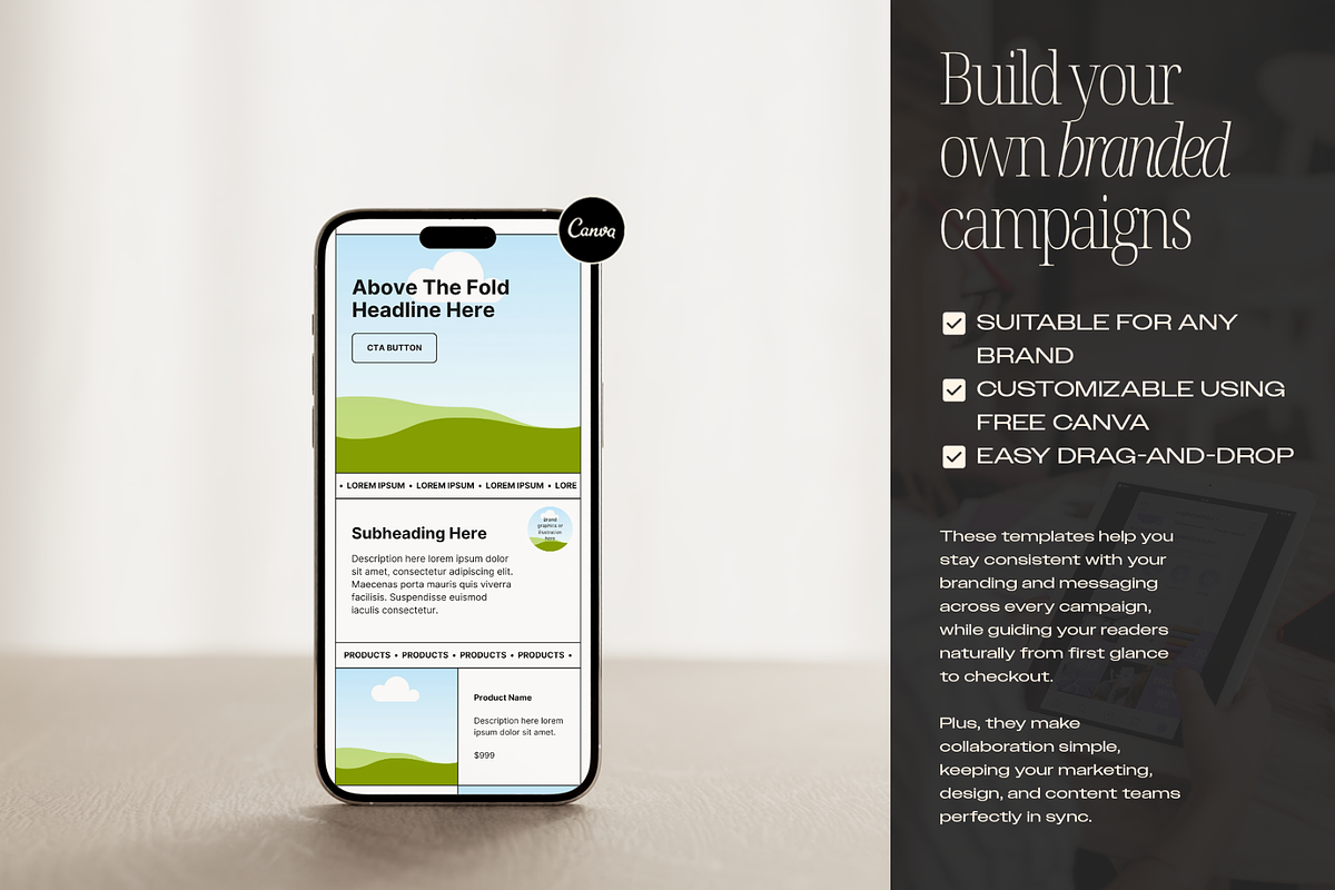 Email Wireframes Canva Templates, an Email Template by Creatif Foundry (Photo 6 of 8)