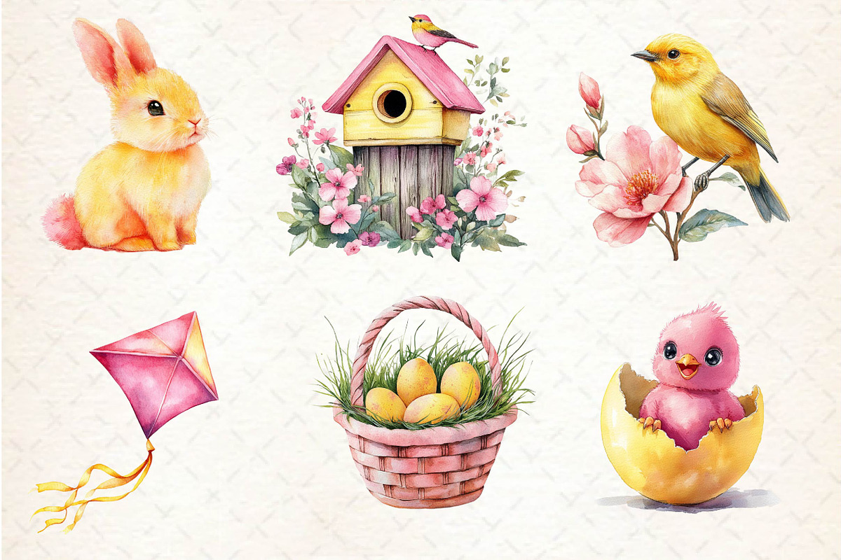 Simple Easter & Spring Clipart, an Illustration by CreationArt (Photo 3 of 5)
