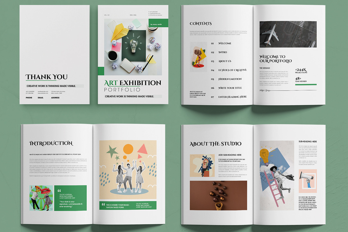 Modern Art Exhibition Portfolio, a Brochure Template by MightyDesign (Photo 2 of 6)