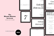 Eva Modern Wedding Stationery, an Invitation Template by Uno Bello Design Studio (Thumbnail 1 of 5)