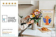 6 Floral Poster Mockups Bundle, a Household Mockup by Frame Effect (Thumbnail 4 of 8)