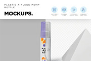 Plastic Airless Pump Bottle Mockups, a Product Mockup by megostudi0 (Thumbnail 7 of 7)