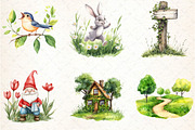 Green Spring Outdoor Clipart, an Illustration by DreamCafeArt (Thumbnail 2 of 5)