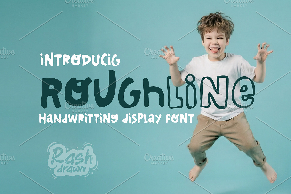 Roughline - Handwriting Display Font, a Handwritten Font by Rashdrawn (Photo 1 of 5)