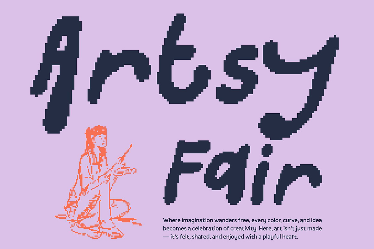 CS Aylios Pixel, a Handwritten Font by Craft Supply Co. (Photo 6 of 8)