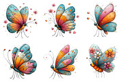 Whimsical Spring Butterfly Clipart, an Illustration by DreamPrint404 (Thumbnail 3 of 6)