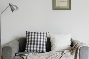 Photo frame decoration featuring sofa, couch, and home, an Architecture Photo by rawpixel