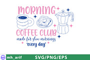 Morning Coffee Club Hand-drawn SVG, a Graphic by mh_arif (Thumbnail 1 of 4)