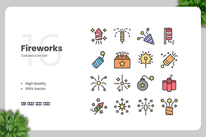 Fireworks Colored Icons, an Icon by Upnowgraphic