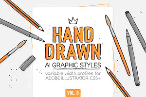 Hand Drawn Styles & Brushes Vol. 3