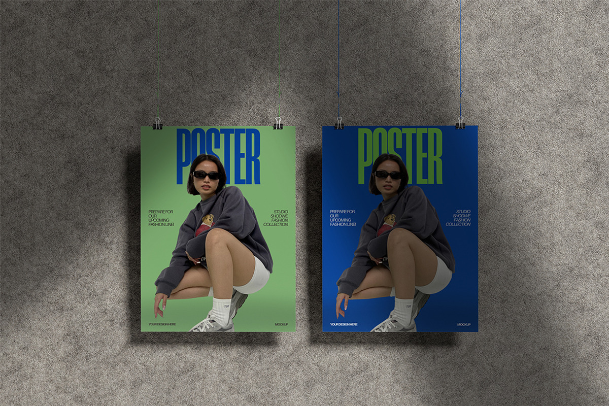 Hanging Poster Mockup, an Advertising Mockup by Design Source_ (Photo 4 of 5)