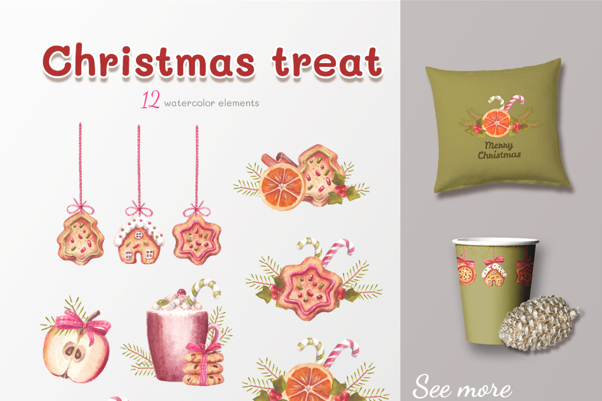 40% OFF. Christmas treat, a Decorative Illustration by oKOLOstyle (Photo 5 of 7)