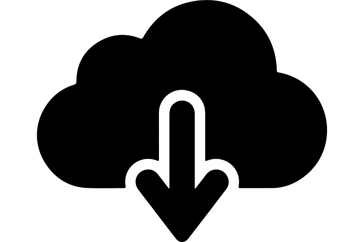 Cloud Download Silhouette, a Technology Illustration by abu67222 (Photo 11 of 13)