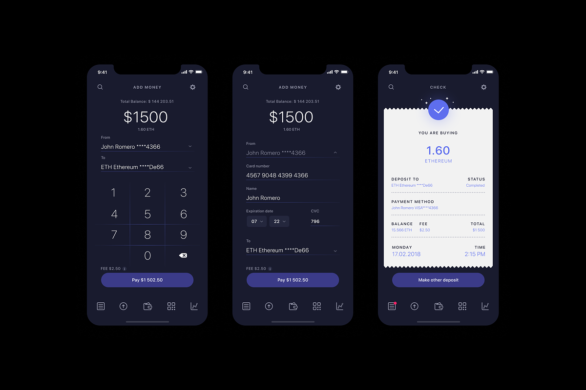 Crypto Wallet iOS UI Kit, an UI Kit Template by Artcoast Studio (Photo 4 of 4)