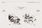 Huge Collection of Cabin Sketches, an Empty State Illustration by TheMountBirdStudio (Thumbnail 3 of 15)