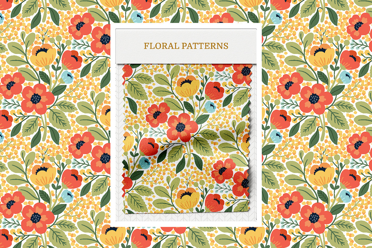 Spring Florals | Clipart and Pattern, a Decorative Illustration by Leysan Shayak (Photo 5 of 12)
