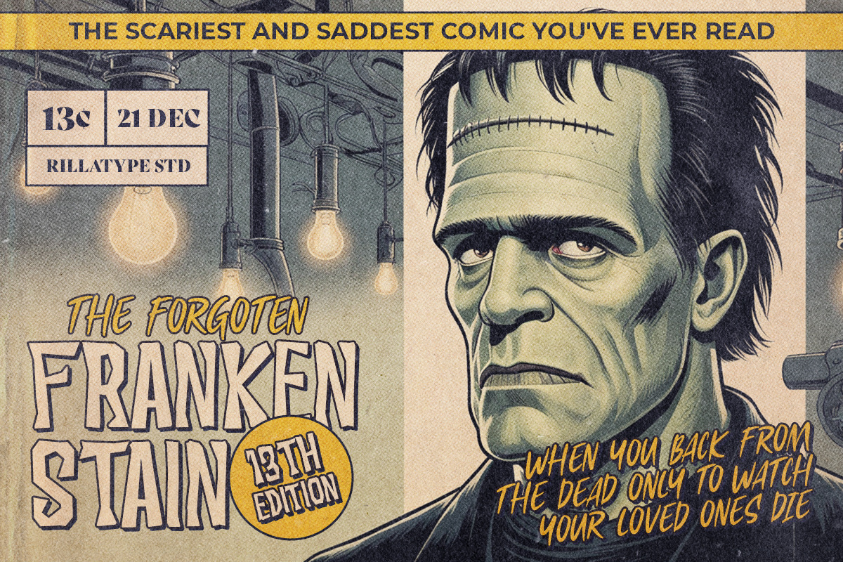 Freaknstein Horror Font Duo, a Sans Serif Font by Rillatype (Photo 2 of 9)