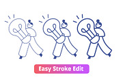 100+ Line People Editable Stroke, a Person Illustration by Vector_Art (Thumbnail 4 of 29)