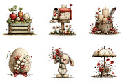 Whimsical Spring Easter Bundle, an Illustration by CreationArt (Thumbnail 2 of 5)