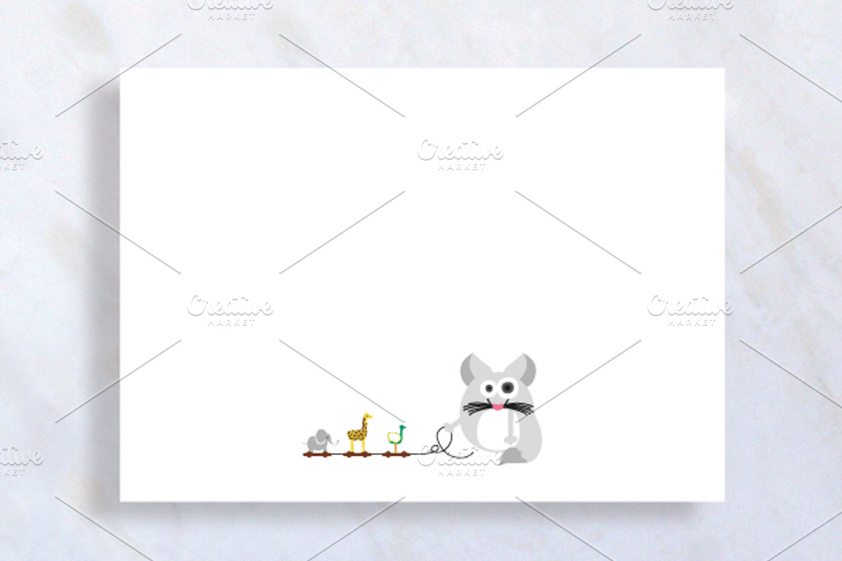 Cute Baby Chinchilla Baby Stationary, a Card Template by stockhype (Photo 1 of 2)