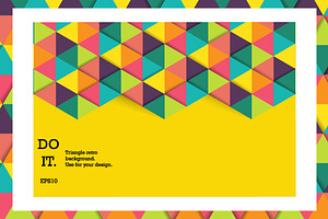 Colorful triangle background