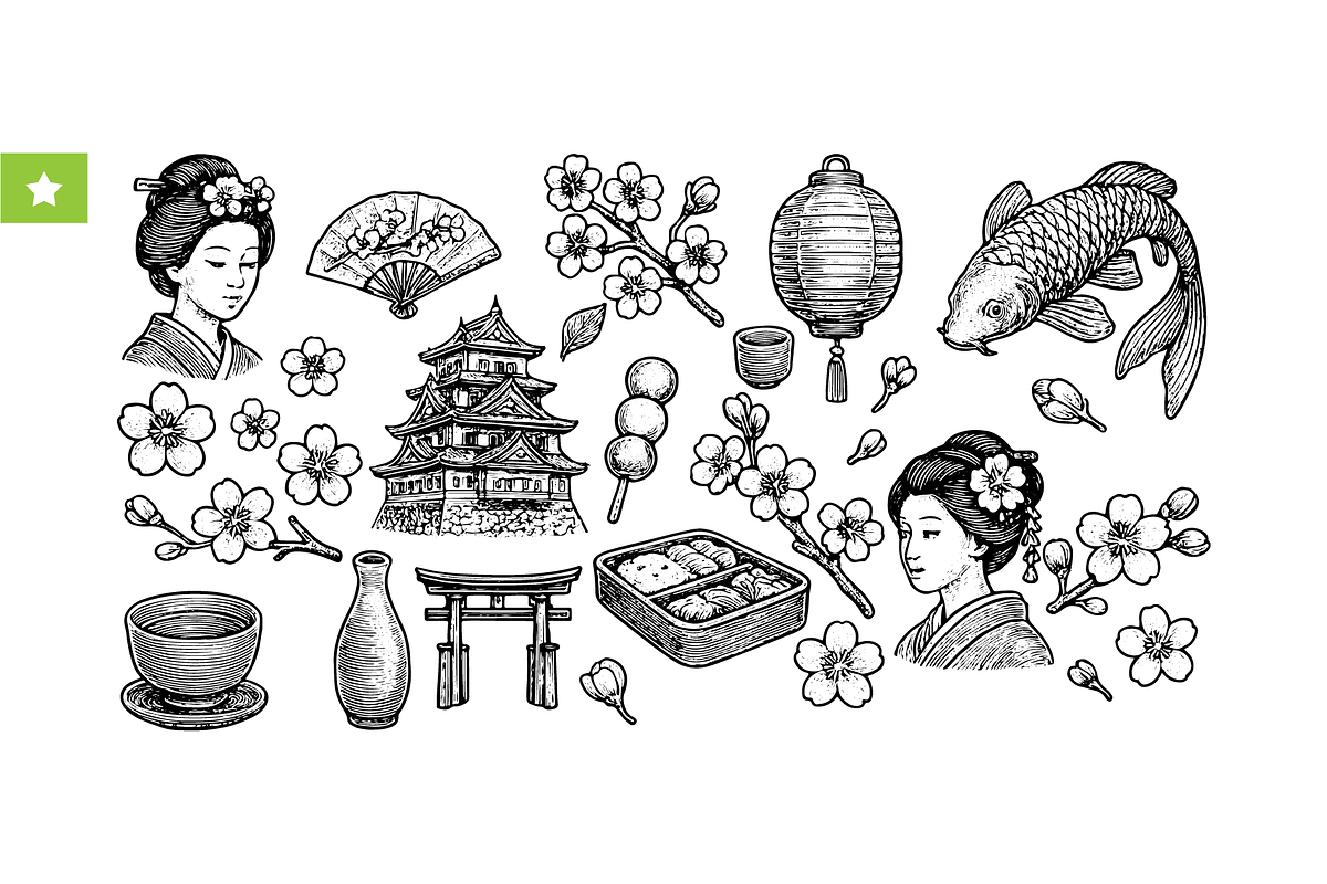 Japanese Culture, an Object Graphic by RT Studio