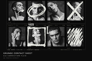 Grunge Contact Sheet Photo Effect