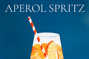 Aperol Spritz Watercolor Cocktail, a Food Illustration by Olexandra Mur (Thumbnail 2 of 4)
