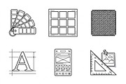 Interior Design Studio Icon Set, an Outline Icon by adenpinkstore (Thumbnail 7 of 12)