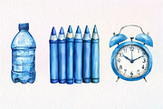 Blue School Clipart PNG, an Illustration by Dream Creation (Thumbnail 4 of 4)