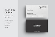 Simple & Clean Business Card, a Business Card Template by Verazo (Thumbnail 1 of 4)