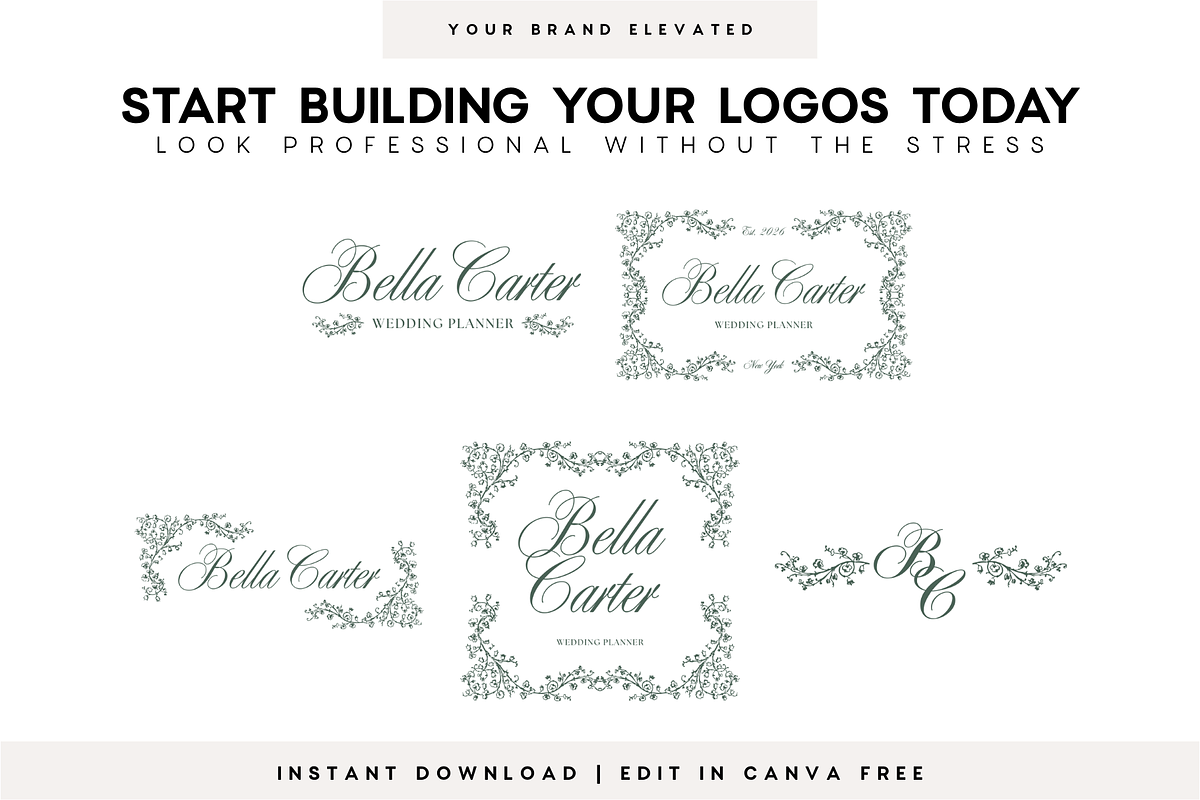 Wedding Planner Logo Kit Template, a Branding & Logo Template by BrandhavenStudio (Photo 10 of 10)