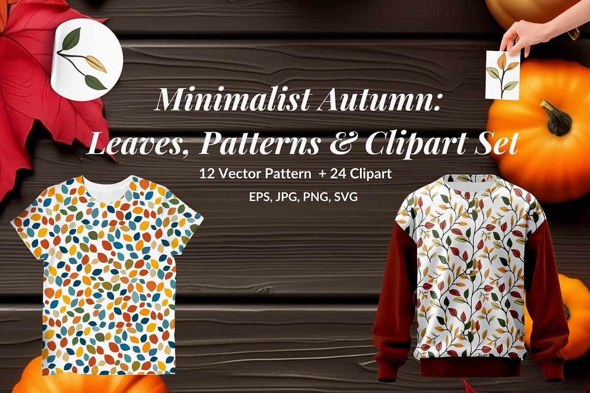 Minimalist Autumn:Patterns & Clipart, a Pattern Graphic by Elatedowl (Photo 1 of 13)
