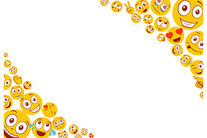 Funny emoji background, a Background Graphic by Yayasya