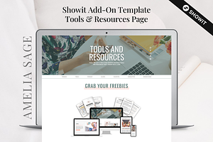 Showit Resources Page Template