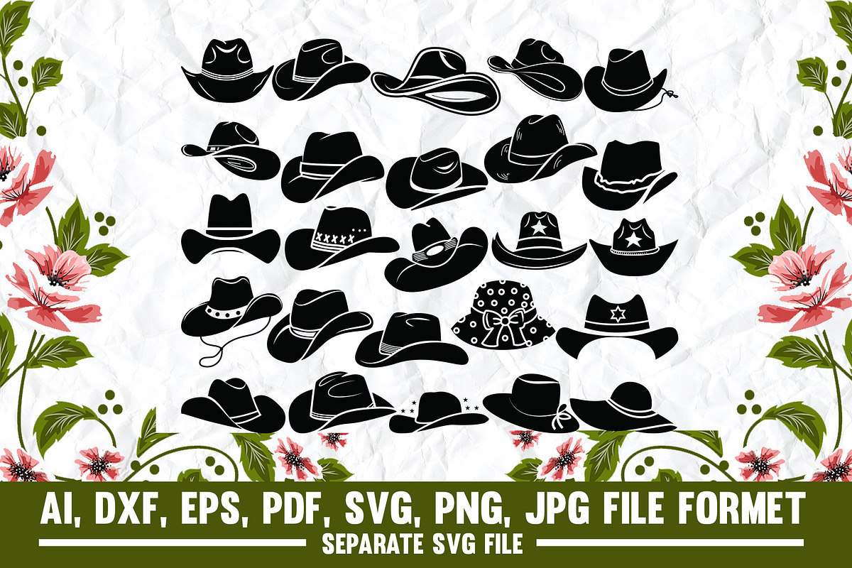 Cowboy Hat svg, Cowboy svg, Hat png,, an Object Graphic by VectorArtPrintableDesign