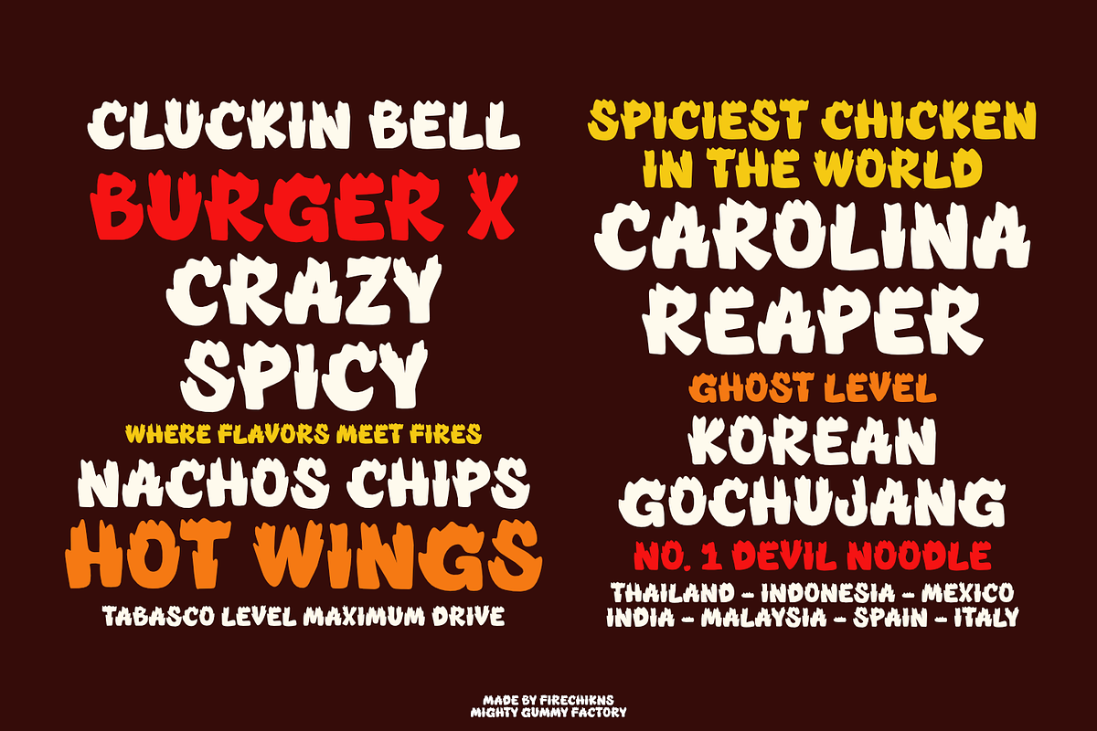 FIRECHIKNS – Blazing Fire Font, a Font by TypeTasty Font (Photo 6 of 12)
