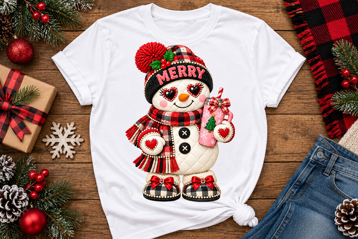 Merry Christmas Snowman PNG, a Seasonal Illustration by Watercolor design (Photo 3 of 3)