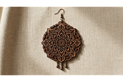 Mandala Earring Art SVG, an Object Graphic by hafijul (Thumbnail 6 of 11)