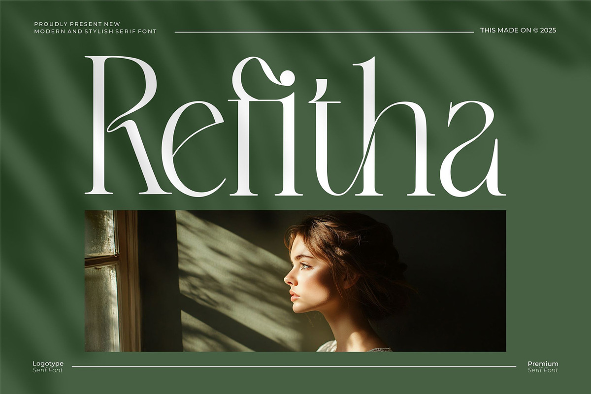 Refitha || Modern Classy Serif Font, a Font by Ermedia Studio (Photo 1 of 8)