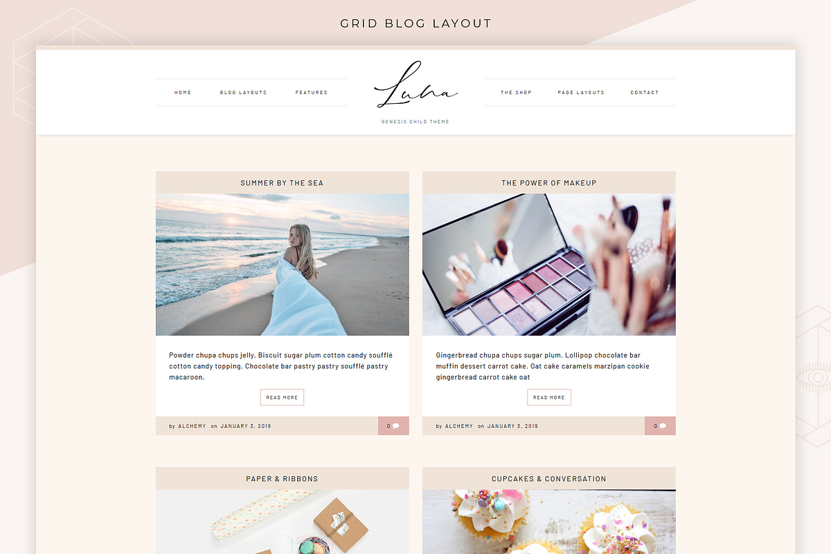 Luna - WordPress Genesis Theme, a WordPress Template by Studio Sirona (Photo 6 of 10)
